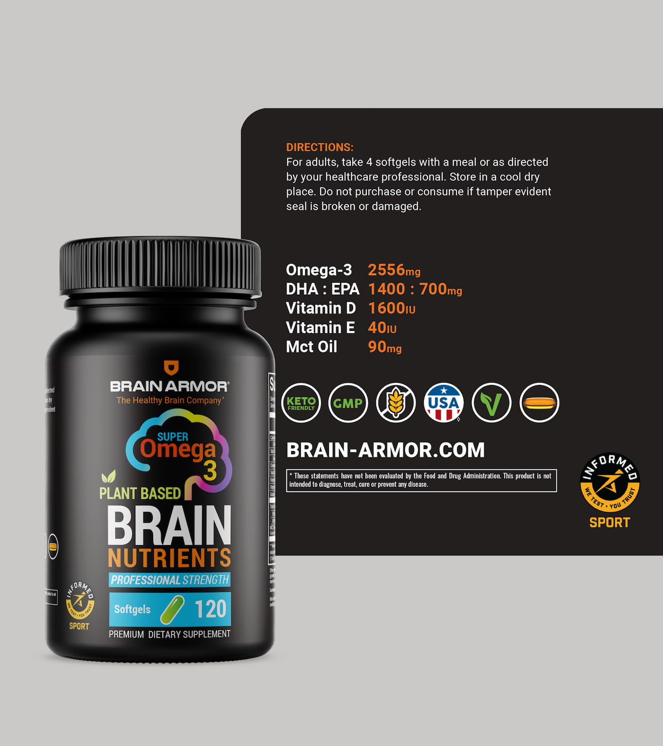 Brain Armor – Professional Strength & Softgels 60 / 120 ct